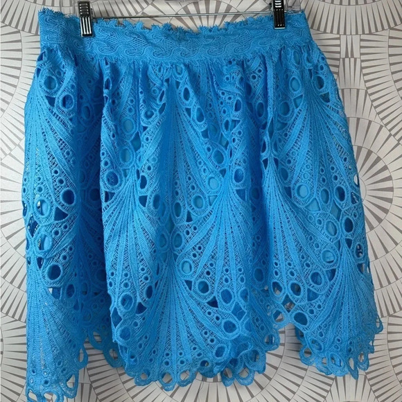 Beulah Style Women’s Turquoise Lace Over Skort Medium - Picture 1 of 8